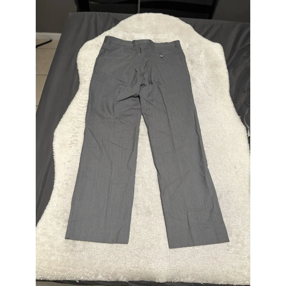 Banana‎ Republic Modern Fit Men's Gray Striped Wool Dress Pants 36x32 Trousers